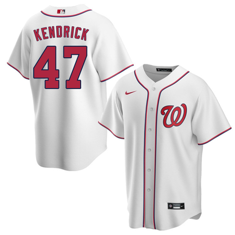 Nike Men #47 Howie Kendrick Washington Nationals Baseball Jerseys Sale-White